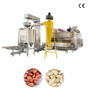 Hiệu quả cao Tự động PLC điều khiển đậu phộng blanching máy không khí-powered Snack chế biến phù hợp trọng lượng động cơ mang - Product Image 2