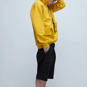 2025 sweat à capuche personnalisé pour hommes pull en coton surdimensionné de haute qualité épais anti-rétrécissement brodé et teint en plaine pour l'hiver - Product Image 4