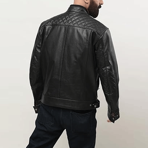 Men's Vintage Racing Leather Motorbike <b>Jacket</b> Breathable Windproof Waterproof Plus Size Anti-UV Customizable - Product Image 4