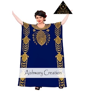 Hand-Dyed Eco-Friendly <b>Chiffon</b> Kaftan Dress for Women Long Tie-Dye Abaya Breathable Rayon Lace Decoration Eid Ramadan Prayer - Product Image 2