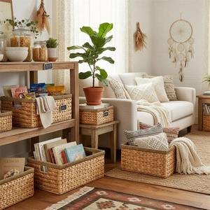 Panier de rangement, lot de 3 paniers, panier de rangement fait à la main, vente en gros, écologique, fabriqué au Vietnam - Product Image 3