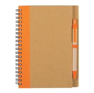 Cuaderno espiral ecológico con bolígrafo Cuaderno espiral de papel Kraft con bolígrafo Diario de tapa dura Cuaderno de impresión personalizado - Product Image 5