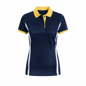 Polo de Mujer de Manga Corta, Tejido, Casual, Corte Regular, Diseño Sólido, Servicio OEM, Secado Rápido, Más Vendido - Product Image 2
