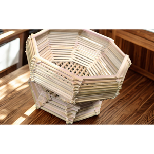 Panier en bambou tissé à la main, écologique, durable, biodégradable, organisateur de rangement, logo personnalisé pour fruits, décoration de la maison, cadeau - Product Image 3