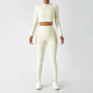 Ensemble de yoga pour femmes, taille plus, logo personnalisé, différentes couleurs, nouveau design, dernier cri, vente en gros - Product Image 6