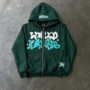 Sudadera con capucha de diamantes de imitación de alta calidad, mezcla de algodón básico transpirable, sudaderas con capucha bordadas con diamantes de imitación de calidad más vendida - Product Image 5