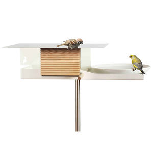 JH-Mech Bain d'oiseau de jardin léger Coupe en métal Arts d'oiseau Mangeoire à oiseaux debout en acier au carbone - Product Image 3