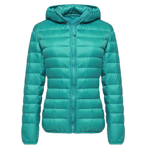 Doudoune d'hiver thermique 100% coton pour femmes personnalisée fermeture éclair impression stonewashed imperméable conception personnalisée - Product Image 6