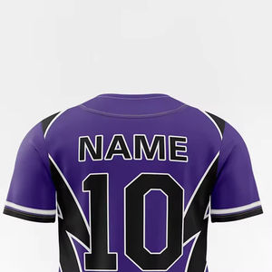 Camiseta de Softbol Personalizada por Sublimación con Nombre y Número, Uniformes Deportivos para Hombre, Juvenil, Estilo Hip Hop, Camiseta de Béisbol Personalizada - Product Image 2