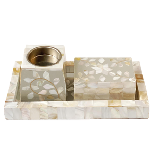 Brûleur Bakhoor d'encens en nacre unique pour décor et cadeau Brûleur Bakhoor en incrustation de nacre écologique - Product Image 5