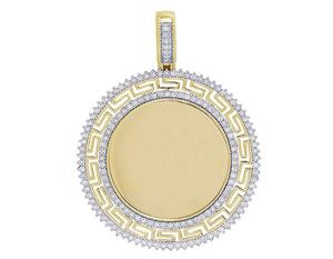 Semi Iced Out Moissanite Diamond Circle Stylish Silver Custom Jewelry <b>Charm</b> <b>Pendant</b> For Hip Hop Necklace & <b>Fashion</b> Wear - Product Image 1