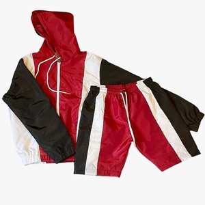 2025 Lightweight 100% <b>Nylon</b> <b>Shorts</b> Set Windbreaker Tracksuit Workout Zip up Hoodie and <b>Shorts</b> Contrast Color Unique Design Sets - Product Image 3