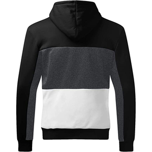Sudadera con capucha de bloque de Color con estampado personalizado 2024 para hombre, jersey de lana de algodón 100%, gran oferta, espacio en blanco personalizado para invierno - Product Image 6