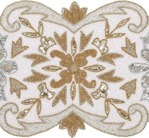 36\" High Quality Hand Beaded Glass Beaded Dining <b>Table</b> <b>Runner</b> Custom Floral Design Low Price Cloth <b>Runners</b> Home Christmas Decor - Product Image 2