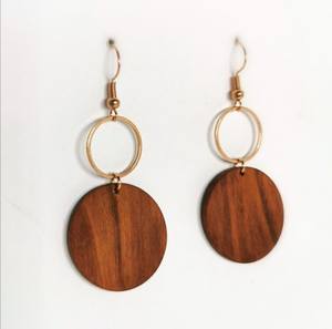 Boucles d'oreilles en bois légères pour oreilles sensibles - Product Image 6
