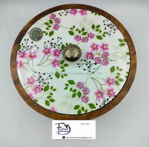 กระติกน้ำร้อนกล่องโรทิชาปาติพิมพ์ลายไม้คลาสสิกพร้อมฝาปิดสำหรับตกแต่งจานสำหรับรับประทานอาหารที่ Falak World - Product Image 1