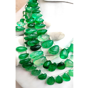 Collar con cuentas de Esmeralda beryl pear para mujer, color Natural, 10-30MM, joyería Bohemia, 26 pulgadas - Product Image 4