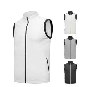 Gilet coupe-vent sans couture en soie glacée léger de haute qualité pour hommes, vêtements d'extérieur personnalisés avec poches pour la saison d'hiver - Product Image 3