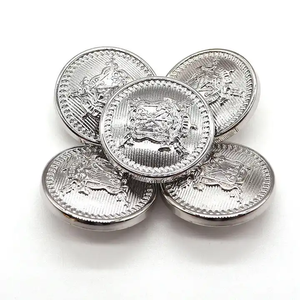 Meilleure vente de boutons et accessoires d'uniforme de cérémonie personnalisé en métal argent en SUPER BADGES COMPANY - Product Image 1