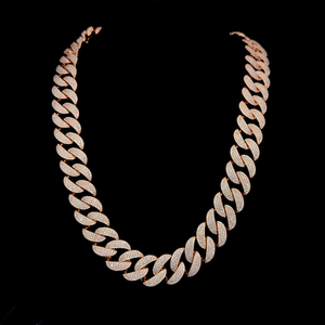 Cadena Cubana de Diamantes de Diseño de Lujo Estilo Hip Hop con Plata Sólida, Joyería Personalizada con Incrustaciones de Diamantes para Hombre, para Uso en la Calle o en Fiestas - Product Image 3