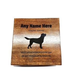 Wood Pet <b>Urn</b> For Ashes <b>Dog</b> Cat Box Personalized Cremation Casket Engraved Bespoke Small Medium Large - Product Image 4