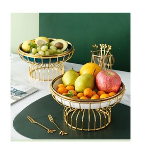 Cesta de almacenamiento de cocina decorativa Superfancy Precio bajo Cesta de fruta de alambre de metal de alta calidad Excelente cocina rentable - Product Image 2