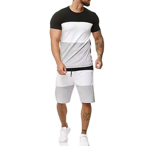 Ensemble décontracté d'été pour hommes, t-shirt et short en coton éponge 290gsm, design surdimensionné unisexe avec fonctionnalité respirante - Product Image 2