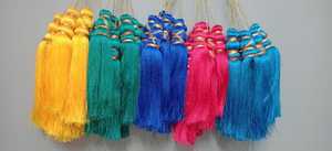 Wedding Event Decorate Wholesale Backdrop Colorful Tassels Indian Wedding Mehandi Decoration - Product Image 4