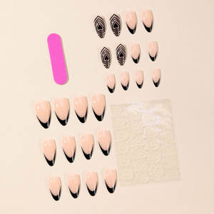 <span class=keywords><strong>Uñas</strong></span> Postizas Hechas a Mano al por Mayor para el Día de <span class=keywords><strong>San</strong></span> Valentín, <span class=keywords><strong>Negras</strong></span>, Francesas, Psicodélicas, con Corazones en Capas, Suministros para Vendedores de <span class=keywords><strong>Uñas</strong></span> Postizas - Product Image 2