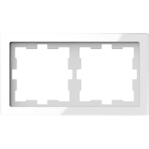 Per interruttori a parete SCHNEIDER ELECTRIC Merten D-Life MTN4020-6520, telaio con copertura bianco cristallo a 2 gang - Product Image 1