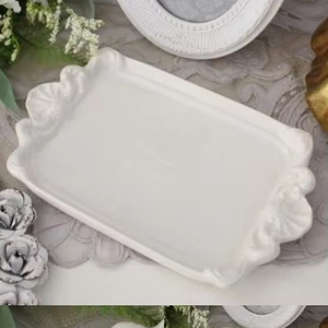 ถาดจานเซรามิกสำหรับตกแต่งเสิร์ฟเหมาะสำหรับความบันเทิงในงานเทศกาลพร้อมการนำเสนอขนมและขนมหวานสุดหรู - Product Image 1