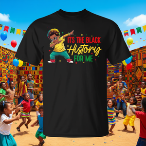 T-shirt à manches courtes et col rond pour enfants, avec impression numérique, design Dab, pour garçons, célébrant la culture et le patrimoine, pour le mois de la histoire des noirs - Product Image 2