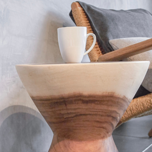 Table d'appoint en bois massif Suar, meuble en bois unique fait à la main, prix abordable - Product Image 3