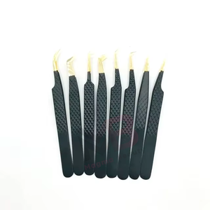 แหนบคุณภาพสูงสำหรับต่อขนตา แหนบต่อขนตาแบบมีโลโก้ แหนบปลายทอง  อุปกรณ์เสริมความงามสำหรับขนตา แหนบสแตนเลส - Product Image 6