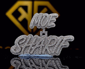 Custom Letter Hip Hop Pendant, Custom Your Letter, Men's Hip Hop <b>Number</b> Pendant, Moissanite Pendant, Ice Out Hip Hop Jewelry - Product Image 1