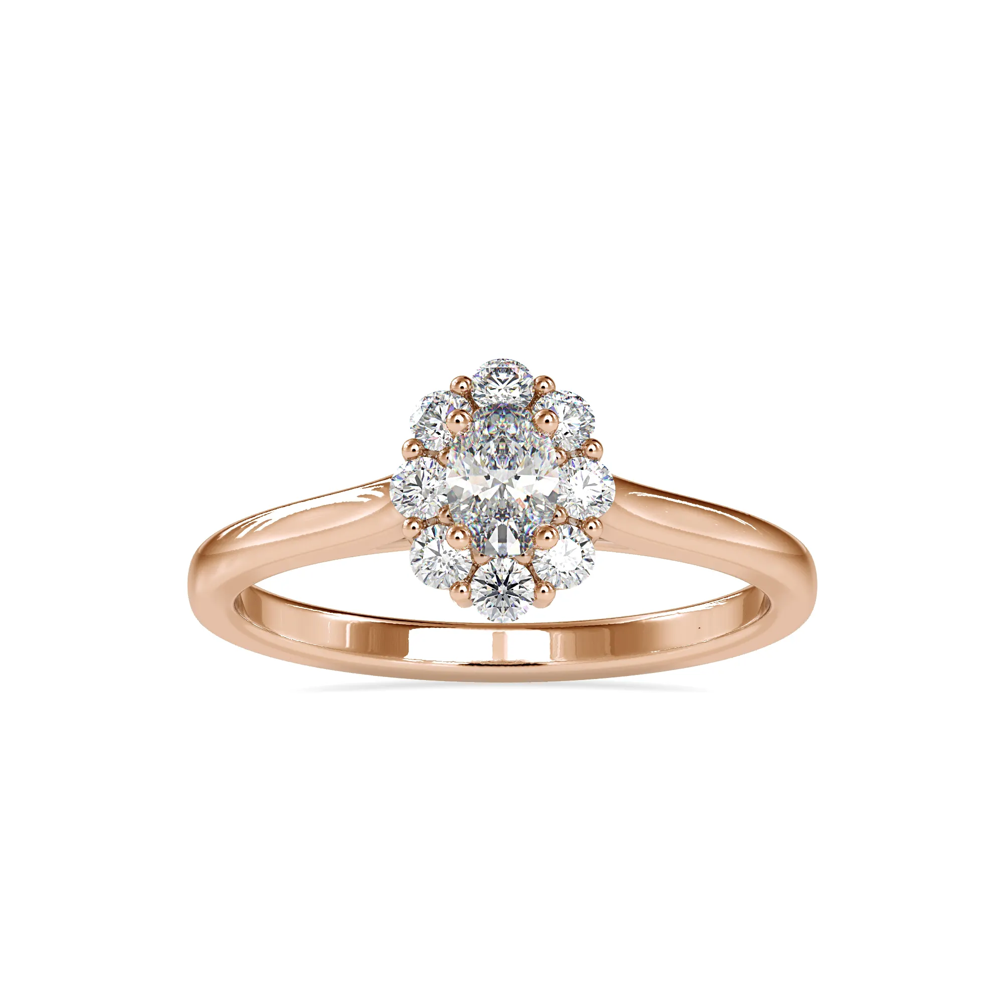Новый стиль овальным вырезом Halo натуральный кольцо с бриллиантом Лидирующий бренд 10KT желтое золото кольца оптовик алмаз поставщик реального ювелирные изделия с бриллиантами