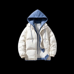 Mens lightweight puffer jacket <b>warm</b> quilted hooded <b>coat</b> <b>waterproof</b> windproof outerwear winter wear for outdoor sport - Product Image 6