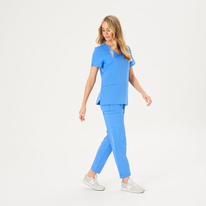 Diseño único Scrub Enfermera Doctor Bata de operación Sala de cirugía Salón de belleza Uniforme Oral Doctor Manga corta - Product Image 1