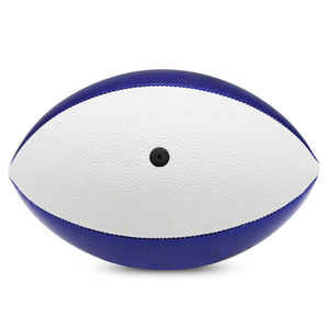 Vente en gros de ballon de rugby sportif dernier design personnalisé en cuir noir personnalisé en plein air, ballon de rugby de taille officielle - Product Image 2