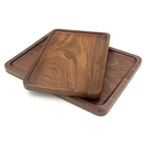 Arrivée fraîche ensemble de 2 plateaux en bois rectangulaires accessoires de cuisine Design créatif plats de Super qualité plateau de service - Product Image 5
