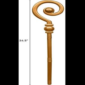 Elegante Bishop Crozier para Cristo Hecho con Metal Crook Bright Shaft Total Bronce Acabado Ya sea Father Day Hop Crozier - Product Image 4