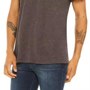 เสื้อยืดทรงบ็อกซี่โอเวอร์ไซส์ผู้ชาย พิมพ์ลายสกรีน ผ้าคอตตอน 100% เนื้อหนา ผลิตจากผ้าฝ้ายผสมใยไผ่และโพลีเอสเตอร์-คอตตอน พร้อมโลโก้สั่งทำ - Product Image 5