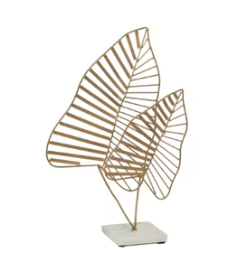 รูปปั้นโลหะประดับตกแต่งด้วยใบไม้โลหะสำหรับห้องนั่งเล่นของตกแต่งห้องนอนดีไซน์ใหม่รูปปั้นแฟนซี - Product Image 1