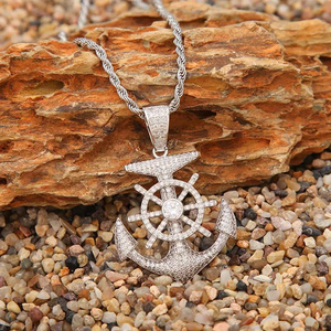 Collar con Colgante de Diamante Cultivado Clásico de Lujo Personalizado con Ancla de Gancho para Mujer con un Aspecto Impresionante y Atractivo a un Precio Accesible - Product Image 5