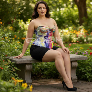 Corset de qualité supérieure, sublimé, à armatures en acier, à bonnets, imprimé billets de dollar, tendance - Product Image 5