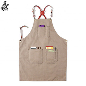 High Quality Double-Sided Poly-Cotton Solid Color Sleeveless <b>Apron</b> New Style Canvas Design - Product Image 5