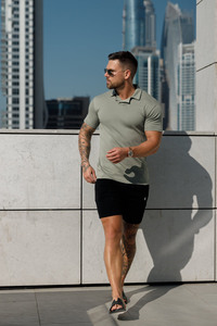 Polos Vintage de gran tamaño para hombre, camisetas de manga corta de algodón orgánico, informales, de verano, para entrenamiento en gimnasio, ajustados, al por mayor para hombre - Product Image 2