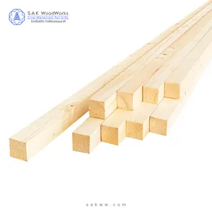 Pinus cemara Battens papan KD S4S terbaik untuk semua kebutuhan Anda Dekorasi terbaik serbuk kayu warna putih 40mm. x 40mm. x 3 m.