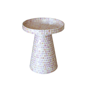 โต๊ะข้างมุกสุดชิคโต๊ะถูพื้นแบบฝังพื้นขัดมันเหมาะสำหรับห้องนั่งเล่นงานแฮนด์เมดในเวียดนาม - Product Image 1