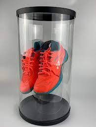 Trong suốt Acrylic xi lanh Sneaker hiển thị đứng có thể gập lại Vòng hiển thị trường hợp cho phong cách bền Sneaker trưng bày bán buôn - Product Image 5